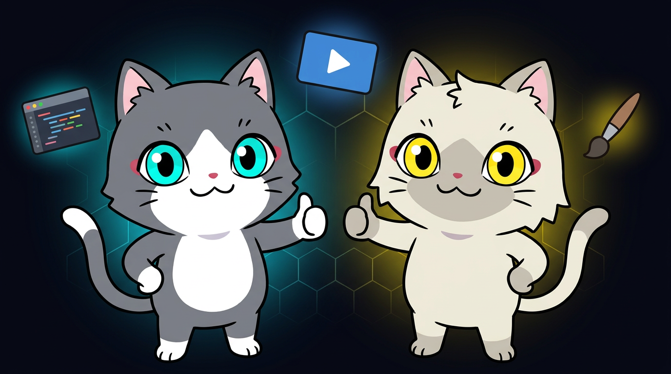 番組マスコットのトワ&セツナが各種ツールで制作しているイラスト